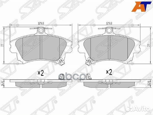 Колодки тормозные перед mitsubishi colt 05-12/V