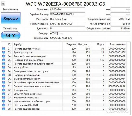 Жесткий диск 2TB, Seagate, WD