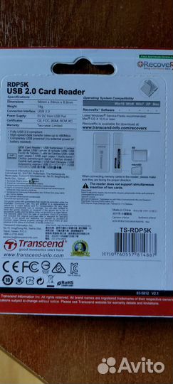 Картридер transcend, новый