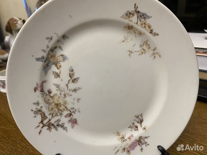 Пирожковая тарелка фарфор Кузнецов царизм
