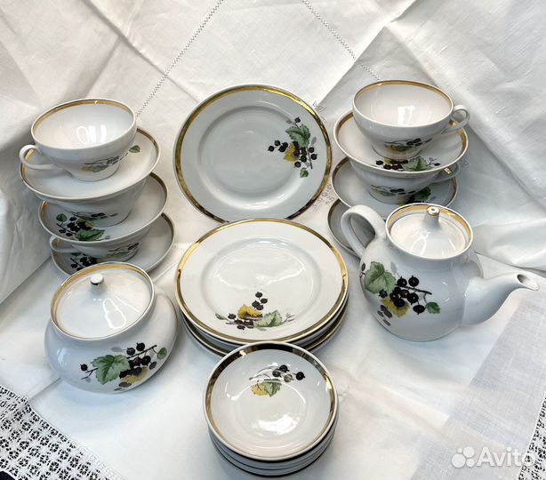 Сервиз чайный Дулево «Смородина« 26 предметов