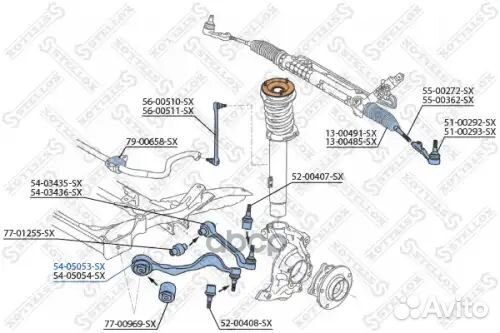 Рычаг нижн. л. bmw e87 04 e90 05 перед лев