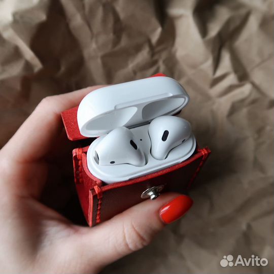 Чехол для AirPods натуральная кожа