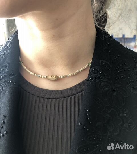 Бусы деревянные из Туласи кантхималы