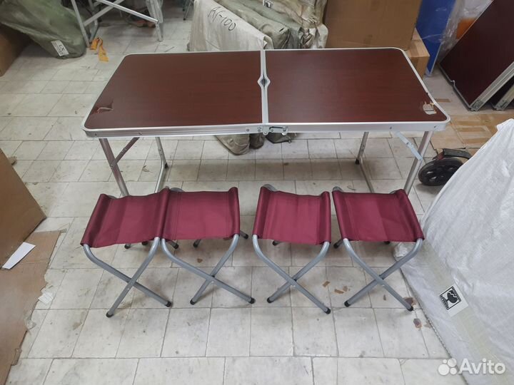 Стол туристический 120 см с табуретами