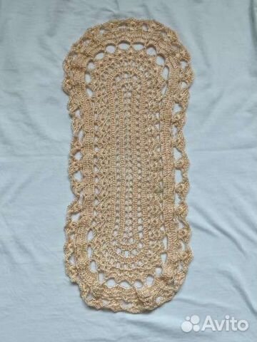 Салфетка ажурная вязаная овальная