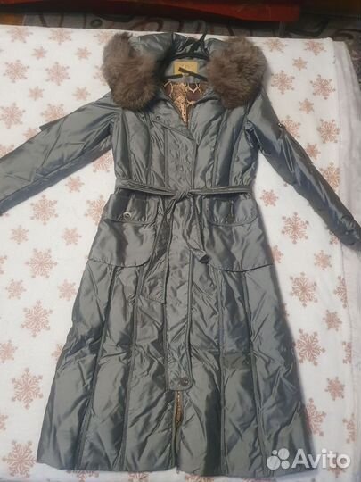 Пуховик зимний длинный женский 46