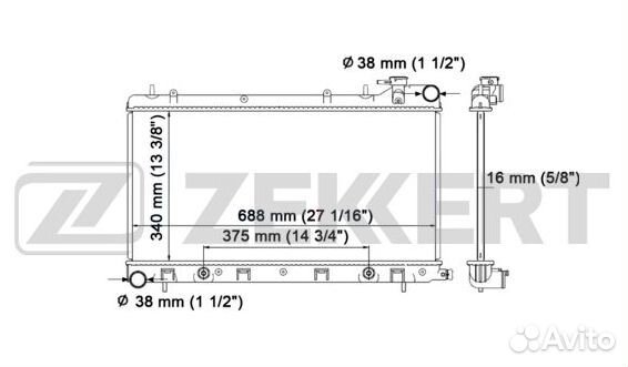 Радиатор охлаждения двигателя Subaru Impreza (GF