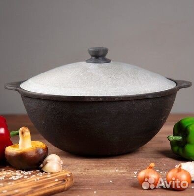 Казан чугунный12л+печь+шумовка+ляган