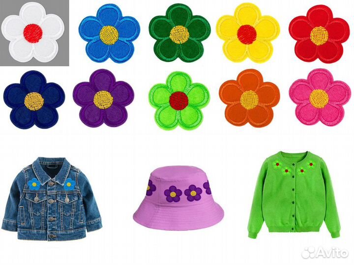 Термоаппликации, нашивки на одежду с клеевым слоем