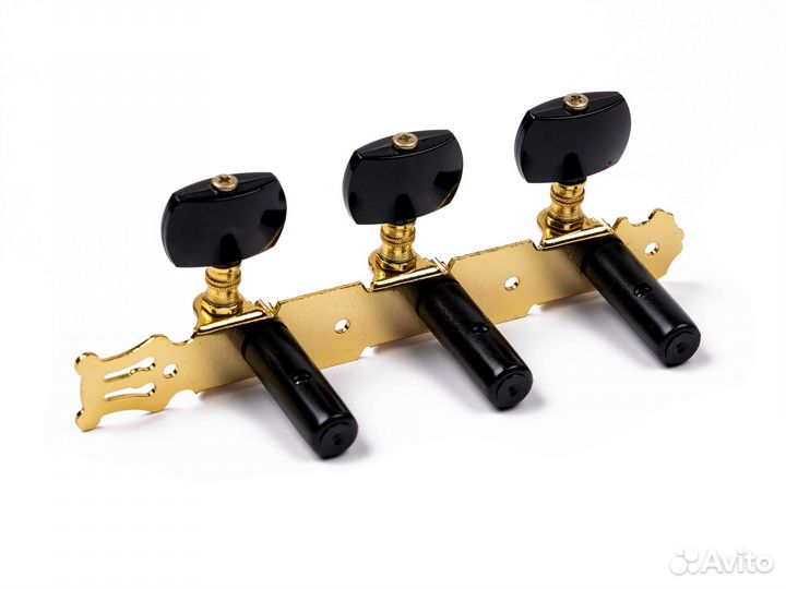 Комплект колковой механики на планке, позолоченный