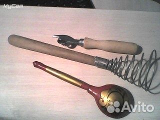 Венчик, нож консервный, ложка деревянная все cccp