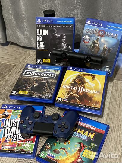 Sony playstation 4 PS4 1tb (6 игр, джойстик)