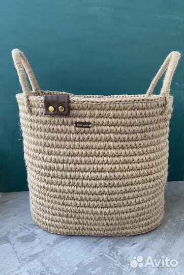 Корзинка из джута для хранения большая