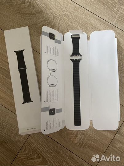 Оригинальный кожаный ремешок apple watch 44