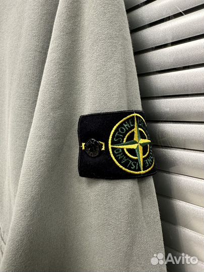 Кофта зип худи Stone Island светло-зеленая