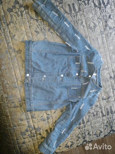 Джинсовый жакет д/д 128р