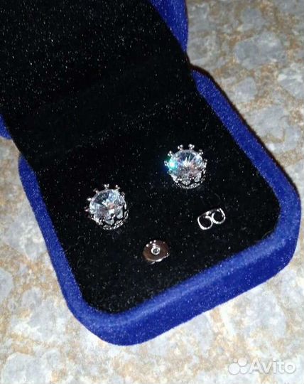 Серебряные серьги - пуссеты S 925 Сертификат