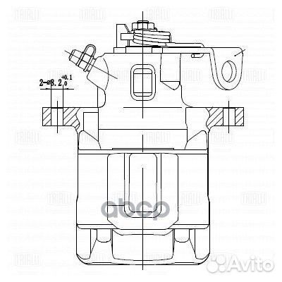 Суппорт тормозной зад лев LCV CF182009 Trialli