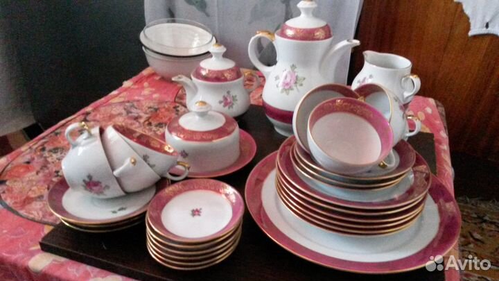 Фарфор гдр, великолепный чайно-кофейный сервиз