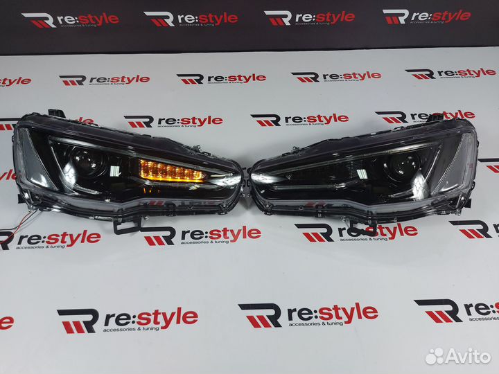 Фары Mitsubishi Lancer / Galant 06-16г Темные