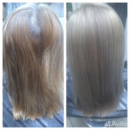 Модель на окрашивание волос