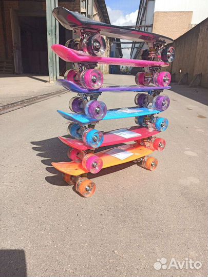 Пениборд скейт мягкие колеса penny board