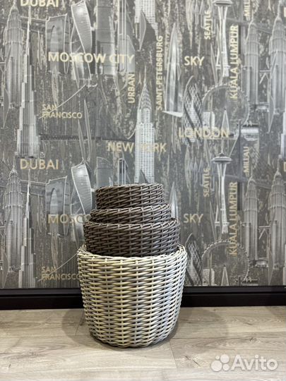 Кашпо из ротанга