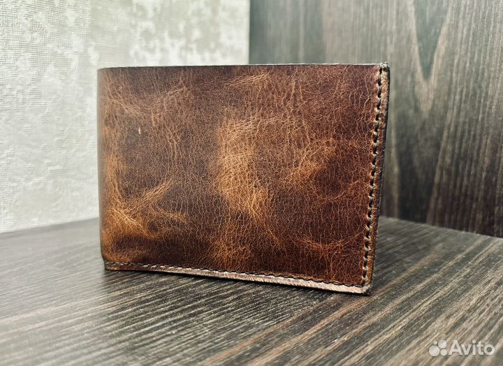 Кошелёк из натуральной кожи ручной работы