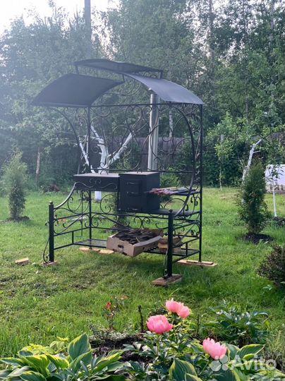 Мангал с крышей