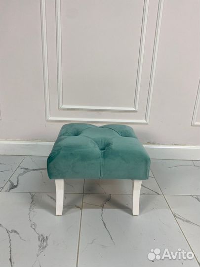 Пуф-табурет бирюзовый