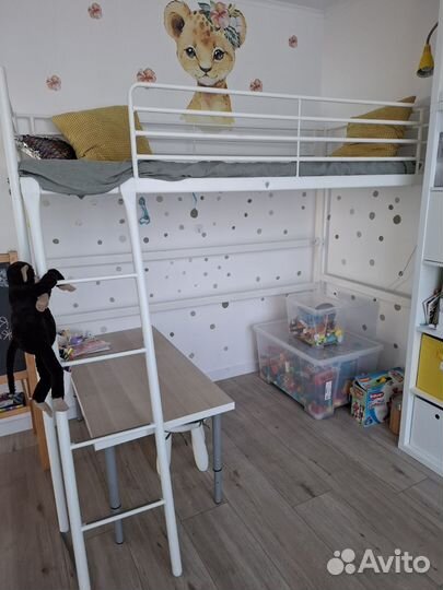 Кровать чердак IKEA белая