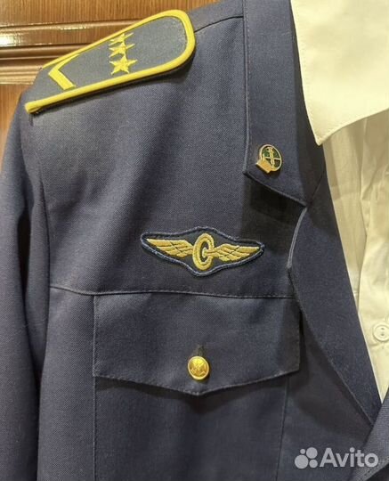 Китель форменный+рубашка белая