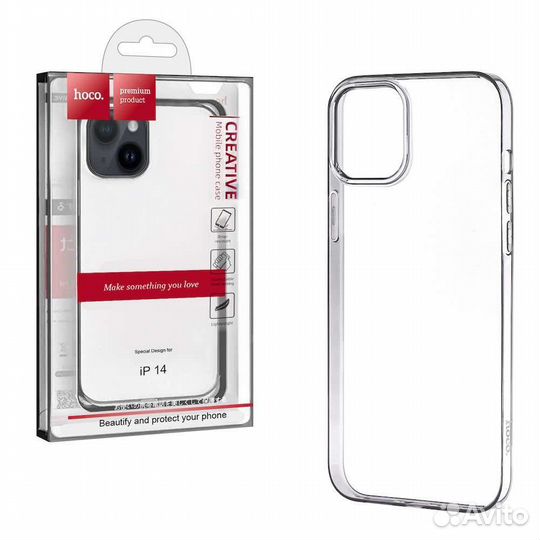 Чехол Hoco Light TPU для iPhone 14 прозрачный