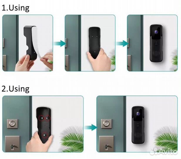 Умный звонок с камерой. Новый. Wi-Fi. Водонепрониц