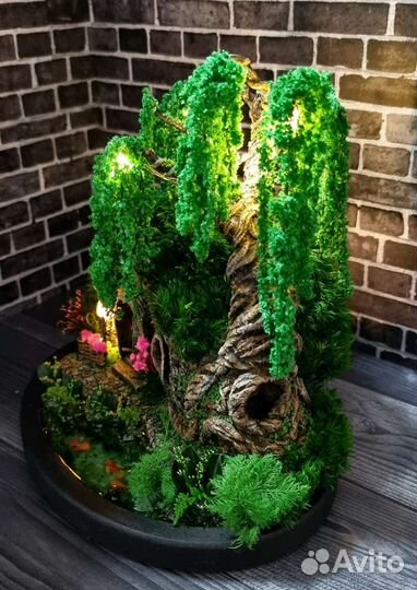 Моссариум миниатюра ночничок 