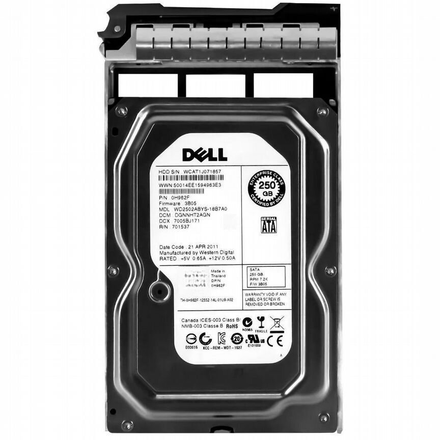 [H962F] Жесткий Диск Dell 250gb Sata2 3,5" Hdd H962f