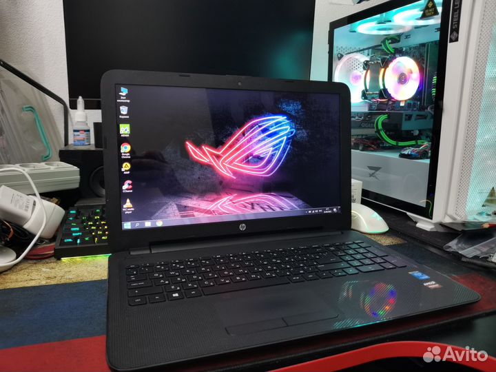 Игровой ноутбук HP SSD, 4 ядра, 2 вид. карты 6 озу