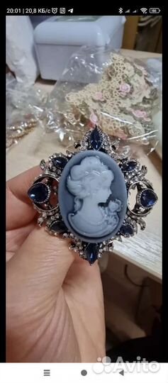 Брошь камея винтаж