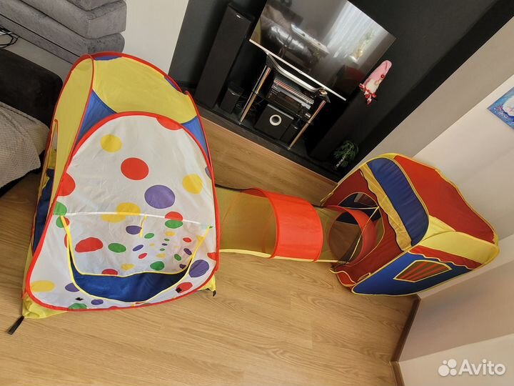 Две детские палатки с тоннелем