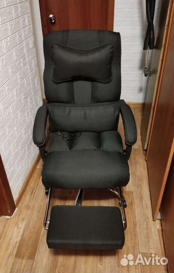 Кресло офисное с массажем, ткань, новое