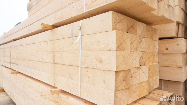 Брус сухой обрезной сорт 1 2 150х150х6000