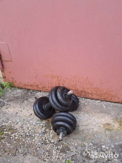 Гантели бу 2 шт по 15 кг