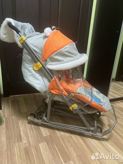 Коляска санки Ника 7 6, ежик