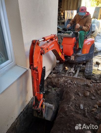 Аренда мини-экскаватора, услуги миниэкскаватора