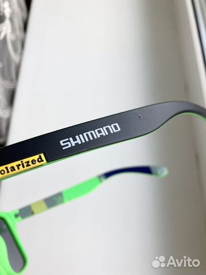 Фотохромные очки Shimano матовые зеленые