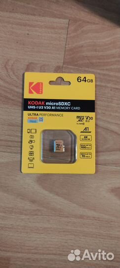 Карта памяти micro sdxc Kodak 64gb