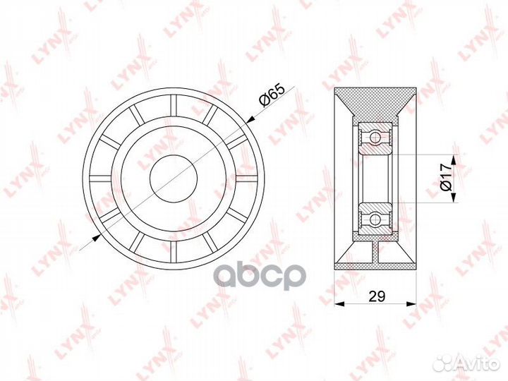 PB-5133 Ролик натяжного механизма / приводной L