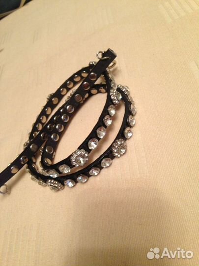 Кожаные чокер и пояс