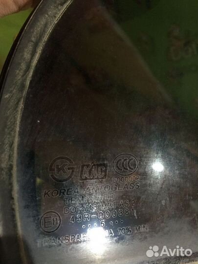 Стекло двери заднее правое Hyundai Accent